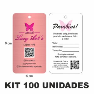 TAGs Frente e Verso 100un