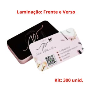 Cartões de Visita Tam: 9x5 PREMIUM 300 Unidades