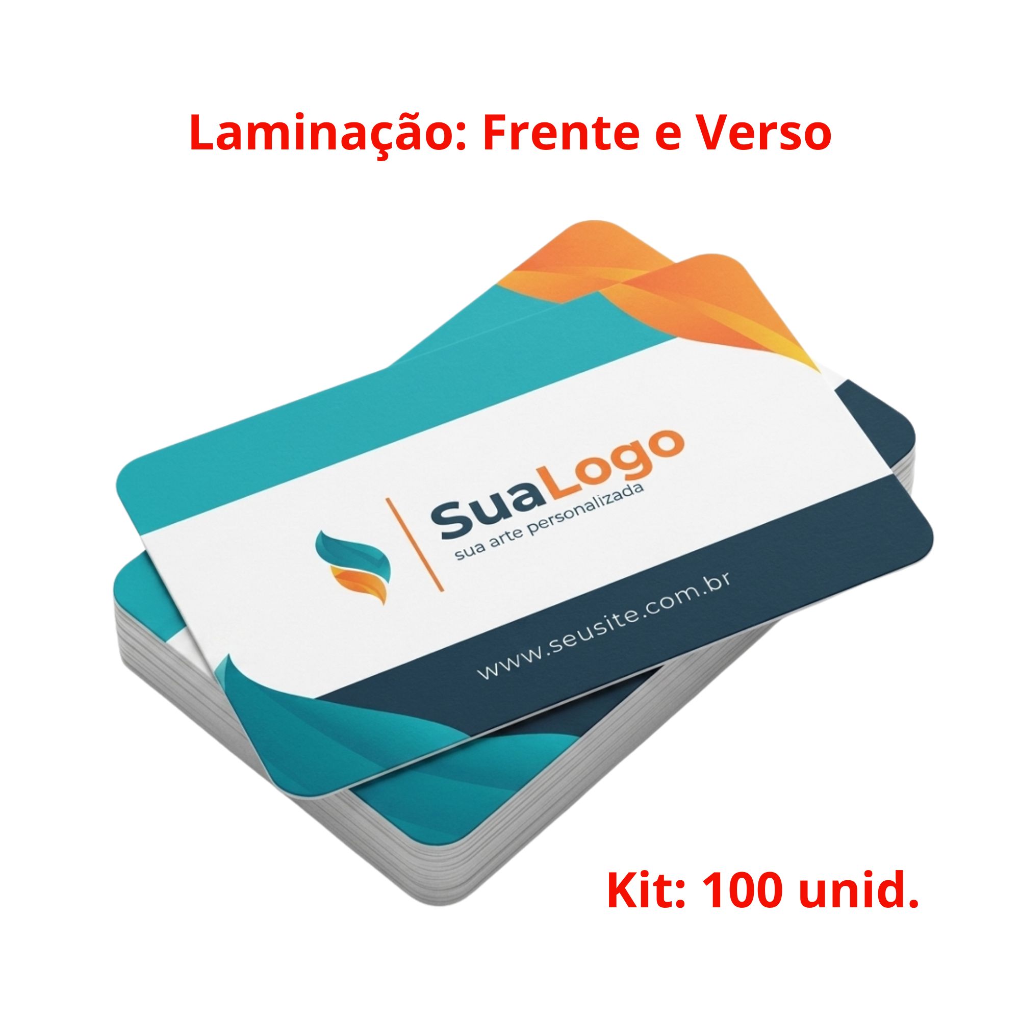 Cartões de Visita Tam: 9x5 PREMIUM 100 Unidades