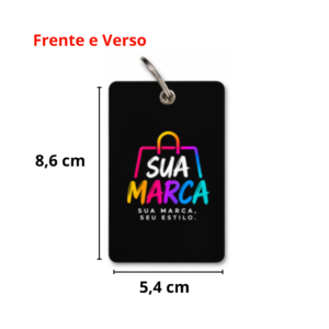 Chaveiro Para Guarda-Volumes Em PVC  - Ribbon Frente e Verso