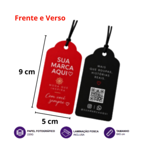 TAGs Modelo 2 Frente e Verso 300un